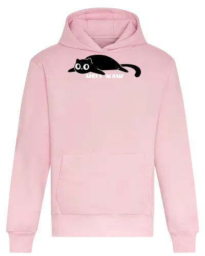 Hell Naw - Cats, black cat, kitty, kitten, cute cat, big eyed cat, lazy, relaxing, chilling, chilled cat, not today, hell no - Heavyweight Hoodie