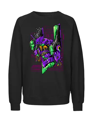 wild violet  - robot, mecha, japaneseart, mechanics, humanoid, futuristic, cyberpunk, artwear, streetwear, monster - Fairtrade Sweatshirt