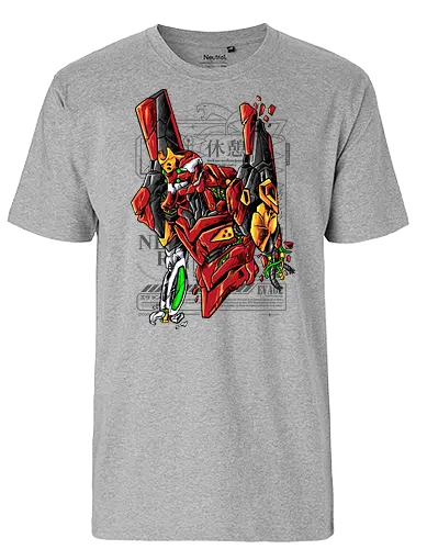 scarlet beast  - robot, mecha, japaneseart, mechanics, humanoid, futuristic, cyberpunk, artwear, streetwear, monster - Fairtrade T-Shirt