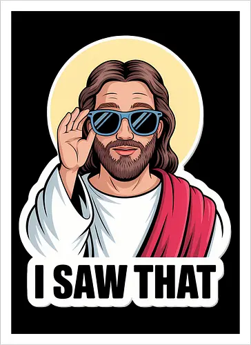 I Saw That" Cool Jesus with Sunglasses
