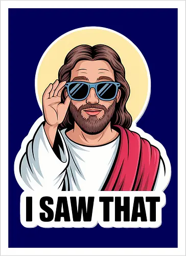 I Saw That" Cool Jesus with Sunglasses