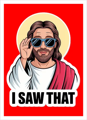 I Saw That" Cool Jesus with Sunglasses