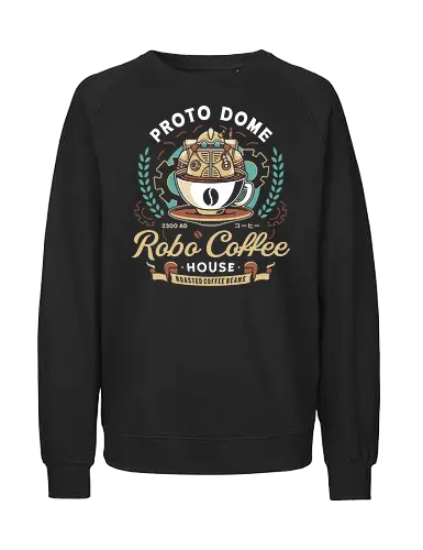 Proto Dome Robo Coffee Crest - chrono, video game, gaming, gamer, rpg, jrpg, cross, frog, glenn, robo, epoch, wings of time, lucca, fantasy, kingdom of zeal - Fairtrade Sweatshirt