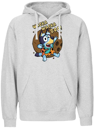 Wacka Wacka Doo! - bluey, the-flintstones, fred, mashup, dogs, cartoon, series - Fairtrade Hoodie
