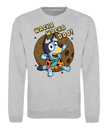 Wacka Wacka Doo! - bluey, the-flintstones, fred, mashup, dogs, cartoon, series - Sweatshirt