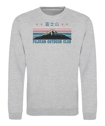 Fujisan Outdoor Club - Japan, Japanese, outdoor, retro, Fujisan, Anime, Manga - Sweatshirt