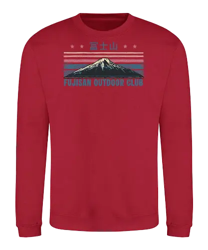 Fujisan Outdoor Club - Japan, Japanese, outdoor, retro, Fujisan, Anime, Manga - Sweatshirt