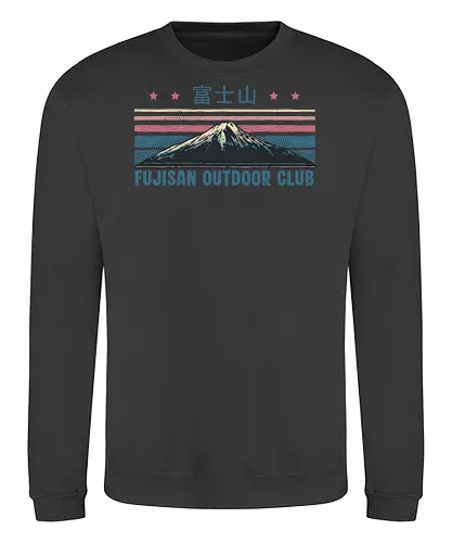 Fujisan Outdoor Club - Japan, Japanese, outdoor, retro, Fujisan, Anime, Manga - Sweatshirt