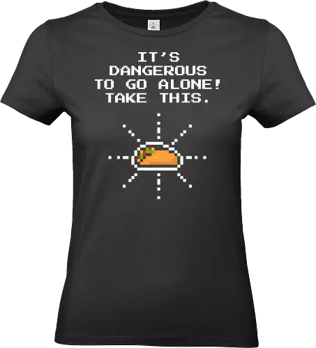 The Taco of Time - taco, 80s, 8bit, food, funny, gamer, gaming, geek, mexican, nostalgia, pixel, retro, taco lover, video game, vintage - Standard T-Shirt (Frauen)