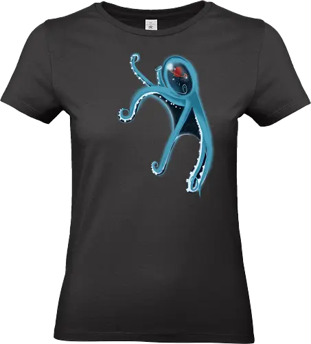 Magischer Weltraumkrake - octopus, krake, kosmos, weltraum, space, asymmetrisch, stilisiert, stylized, Tentakel, tantacles, Meerestier, ocean - Standard T-Shirt (Frauen)