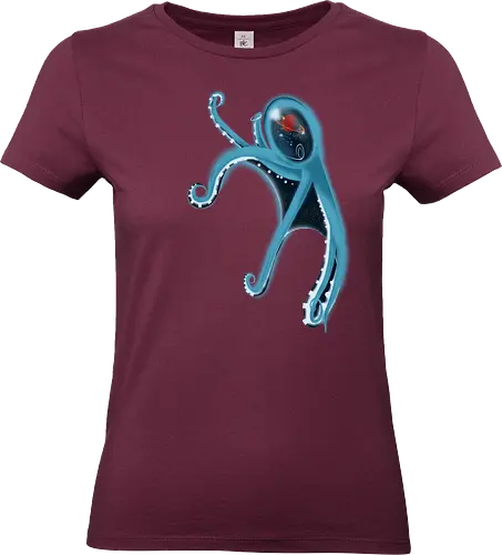 Magischer Weltraumkrake - octopus, krake, kosmos, weltraum, space, asymmetrisch, stilisiert, stylized, Tentakel, tantacles, Meerestier, ocean - Standard T-Shirt (Frauen)