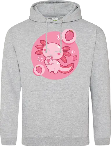 Axolotl and strawberry drink