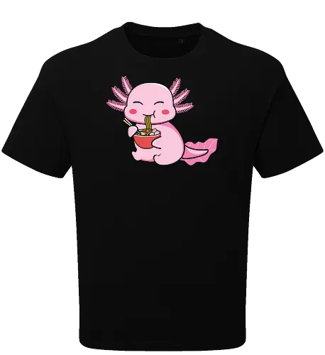 Axolotl eating pasta