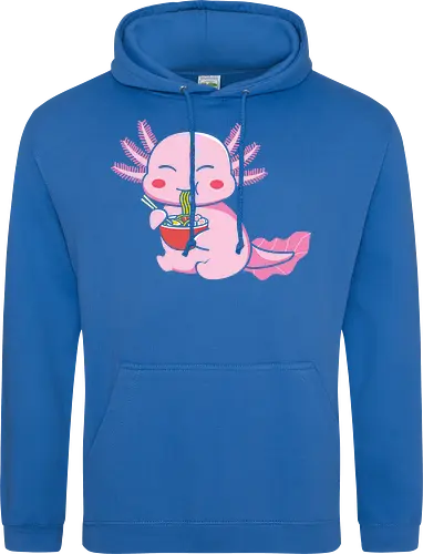 Axolotl eating pasta