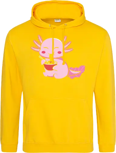 Axolotl eating pasta