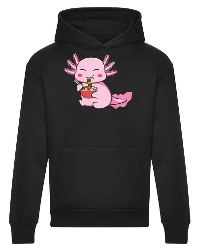 Axolotl eating pasta