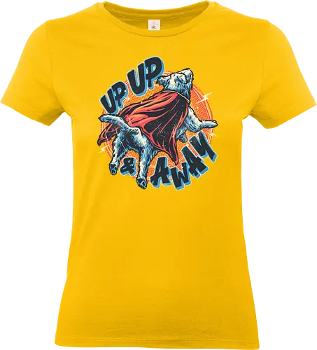 Up Up and Away  - Movie, film, comics, comic book, animated, cartoons, superhero, dog, animal - Standard T-Shirt (Frauen)