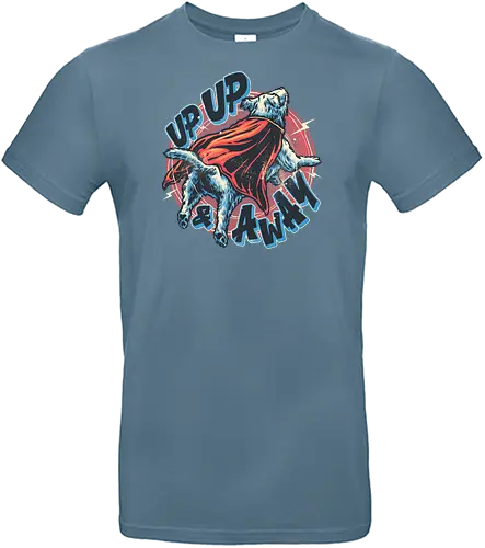 Up Up and Away  - Movie, film, comics, comic book, animated, cartoons, superhero, dog, animal - Standard T-Shirt