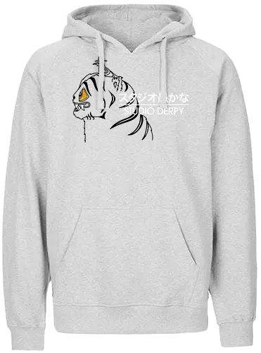 Studio Derpy - best on blue, Kpop demon hunters, demon, hunters, derpy tiger, Derpy, bird, demon hunters, blue tiger, funny - Fairtrade Hoodie