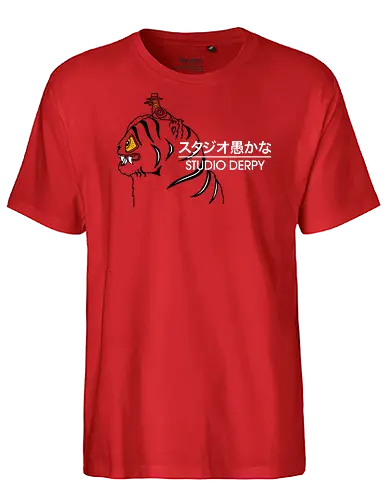 Studio Derpy - best on blue, Kpop demon hunters, demon, hunters, derpy tiger, Derpy, bird, demon hunters, blue tiger, funny - Fairtrade T-Shirt