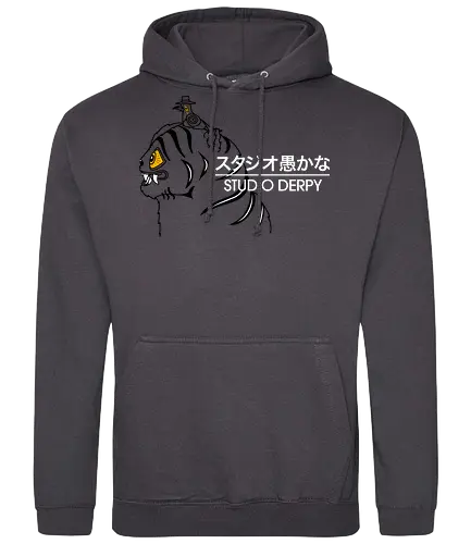 Studio Derpy - best on blue, Kpop demon hunters, demon, hunters, derpy tiger, Derpy, bird, demon hunters, blue tiger, funny - Standard Hoodie