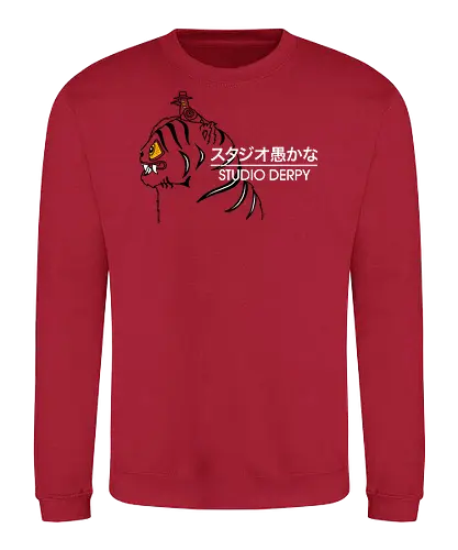 Studio Derpy - best on blue, Kpop demon hunters, demon, hunters, derpy tiger, Derpy, bird, demon hunters, blue tiger, funny - Sweatshirt