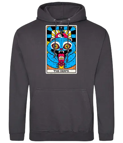 Derpy Tarot Card - Derpy tiger, kpop demon hunters, demon hunters, Tarot Card, blue tiger - Standard Hoodie