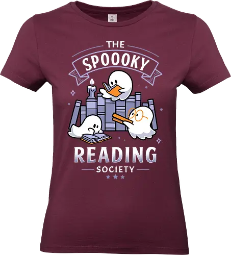 Spooky Reading Society - book lover, bookworm, halloween vibes, spooky season, cute ghosts, gothic, horror, library, reading is magic, fall aesthetic, quirky, Paranormal, cozy, paranormal, boo - Standard T-Shirt (Frauen)