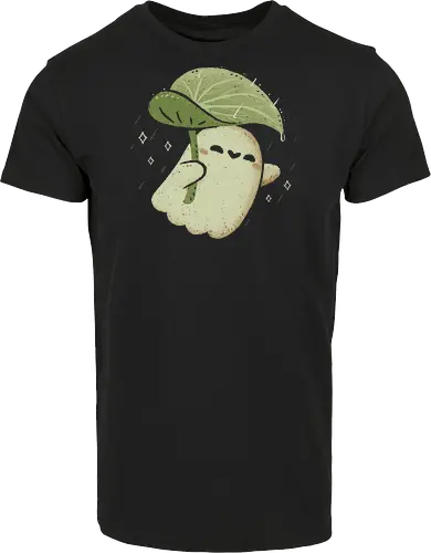Cute Ghost with Leaf Umbrella