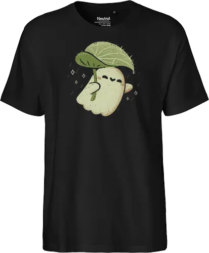 Cute Ghost with Leaf Umbrella