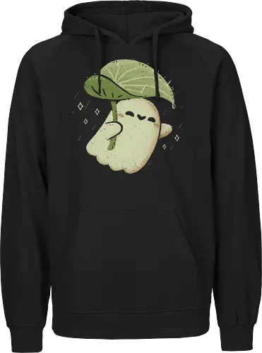 Cute Ghost with Leaf Umbrella