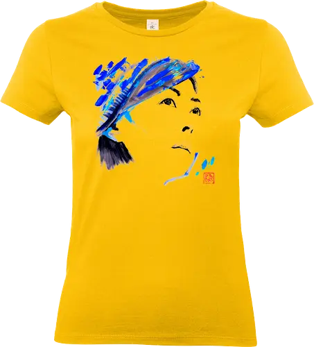 noriko looks up - woman, sumie, japan - Standard T-Shirt (Frauen)