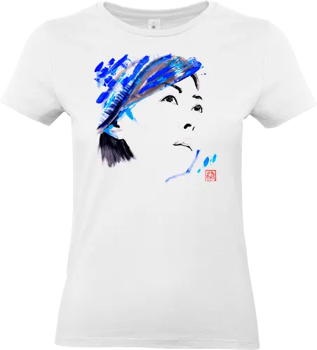 noriko looks up - woman, sumie, japan - Standard T-Shirt (Frauen)