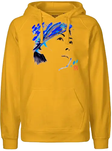 noriko looks up - woman, sumie, japan - Fairtrade Hoodie