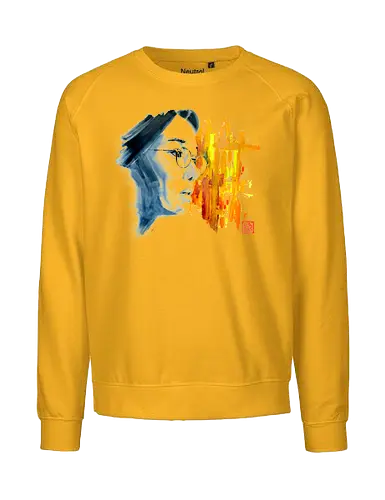 noriko in the city - woman, face, sumie, japan, glasses - Fairtrade Sweatshirt