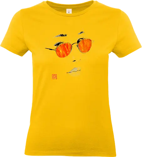 orange glasses - glasses, sumie, japan, woman, face - Standard T-Shirt (Frauen)