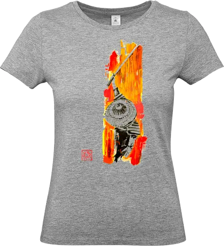 samurai from above - samurai, sumie, japan - Standard T-Shirt (Frauen)