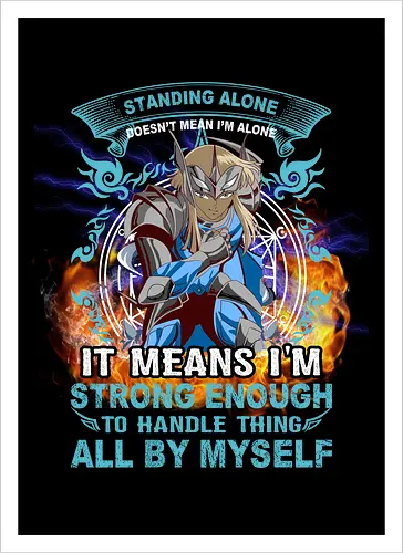 Standing Alone Strong Enough" Anime Warrior Norse Mythology Art