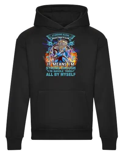 Standing Alone Strong Enough" Anime Warrior Norse Mythology Art