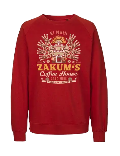 Zakum Coffee Emblem - maplestory, pink bean, maplestory 2, maple story, slime, yeti, orange mushroom, kawaii, coffee, chibi, nostalgia, video game, gaming, gamer, zakum helm - Fairtrade Sweatshirt