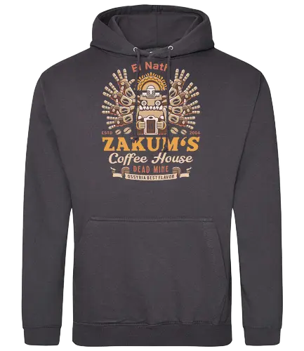 Zakum Coffee Emblem - maplestory, pink bean, maplestory 2, maple story, slime, yeti, orange mushroom, kawaii, coffee, chibi, nostalgia, video game, gaming, gamer, zakum helm - Standard Hoodie