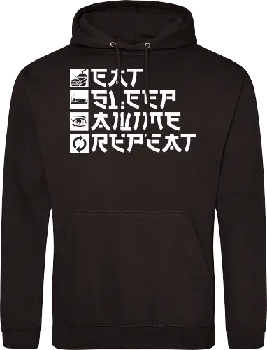  Eat Sleep Anime Repeat Otaku Life Motto
