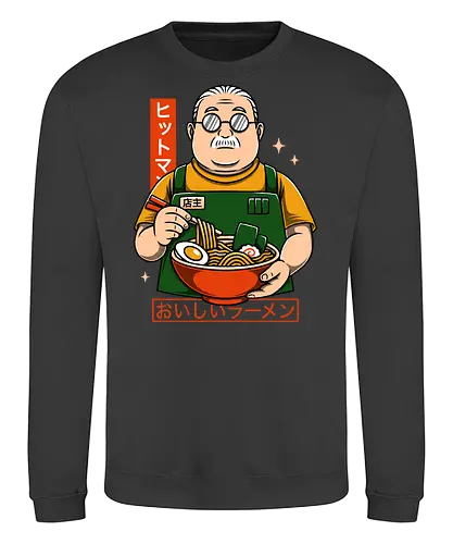 Chubby Guy Ramen - ramen noodles, japanese art, japanese food, otaku, ramen bowl, sakamoto's store, taro sakamoto, anime, manga, ramen, noodles, lu shaotang, shin asakura, sakamoto days - Sweatshirt
