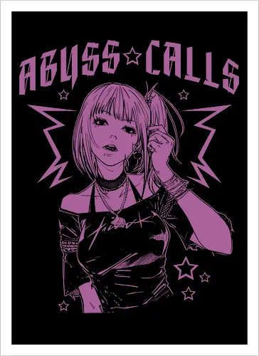 Abyss Calls Grunge Aesthetic Anime Girl Art Print
