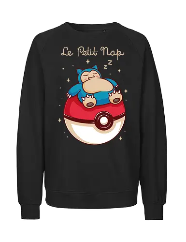 Le Petit Nap - pocket monsters, monster, cute, adorable, fun, funny, mash up, mashup, humor, 90s, 1990s, anime, manga, gaming, gamer, game, video game, video games, tired, nap, sleep, prince - Fairtrade Sweatshirt