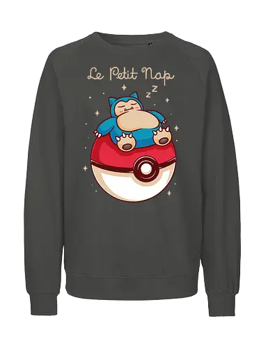 Le Petit Nap - pocket monsters, monster, cute, adorable, fun, funny, mash up, mashup, humor, 90s, 1990s, anime, manga, gaming, gamer, game, video game, video games, tired, nap, sleep, prince - Fairtrade Sweatshirt