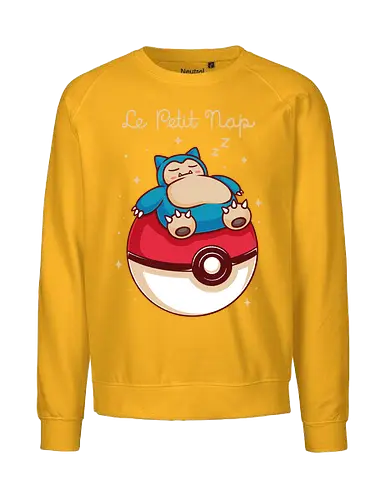 Le Petit Nap - pocket monsters, monster, cute, adorable, fun, funny, mash up, mashup, humor, 90s, 1990s, anime, manga, gaming, gamer, game, video game, video games, tired, nap, sleep, prince - Fairtrade Sweatshirt