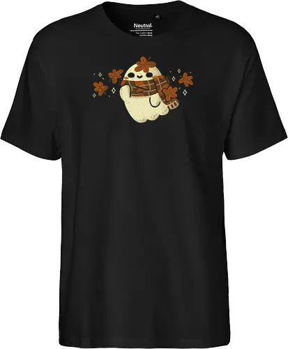 Autumn Ghost with Scarf and Leaves