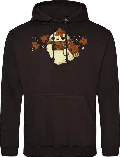 Autumn Ghost with Scarf and Leaves