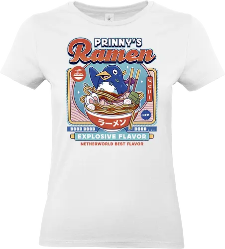 Prinny Dood Ramen Vintage - disgaea, prinny, etna, laharl, valvatorez, usalia, king krichevskoy, pirilika, suisen, dood, phantom brave, video game, gaming, gamer, ramen - Standard T-Shirt (Frauen)